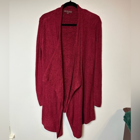Barefoot Dreams Chic Lite Calypso Wrap Bamboo Cardigan S/M Small Medium Deep Red - Picture 6 of 11